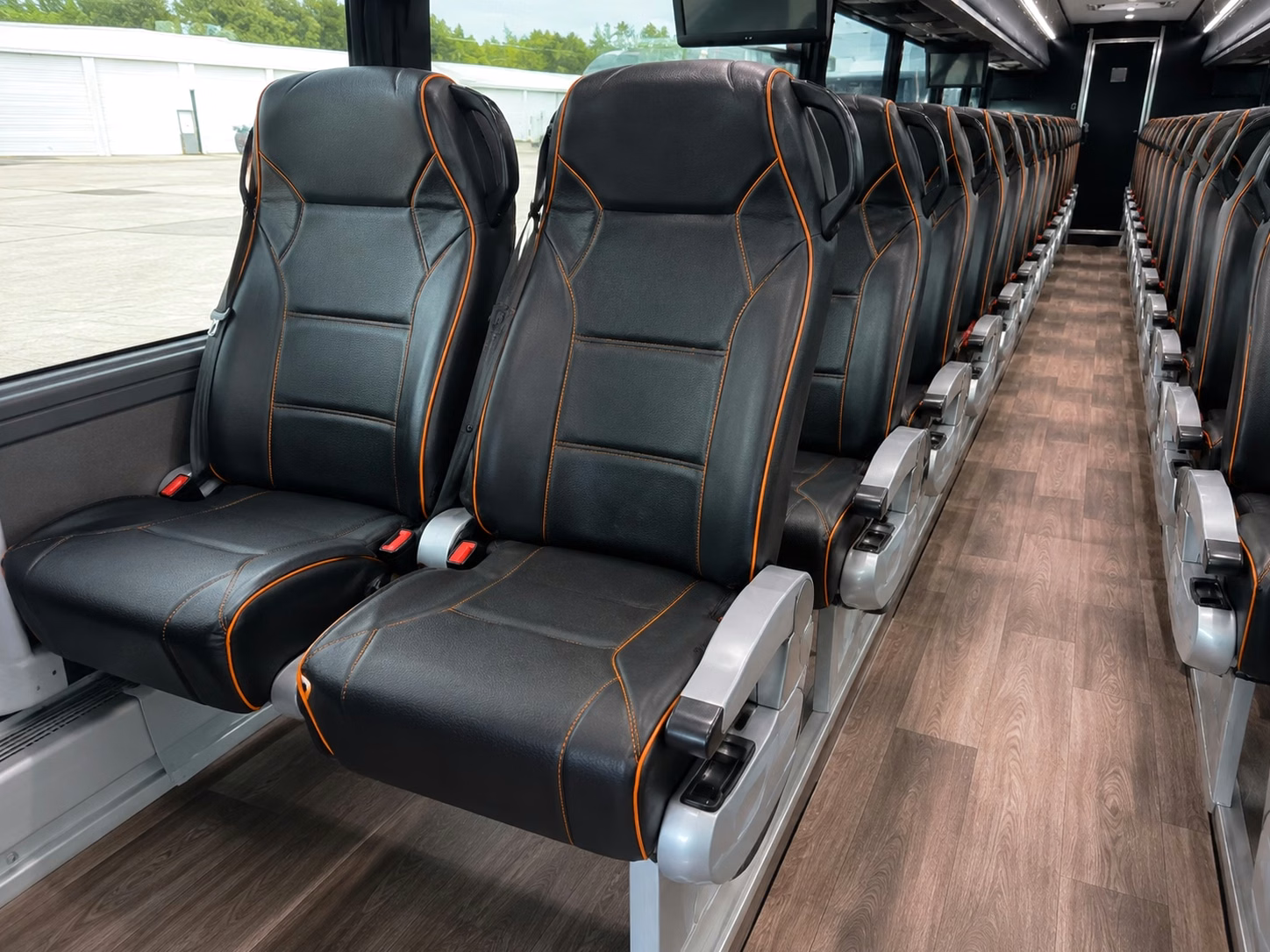 56 passenger charter bus interior